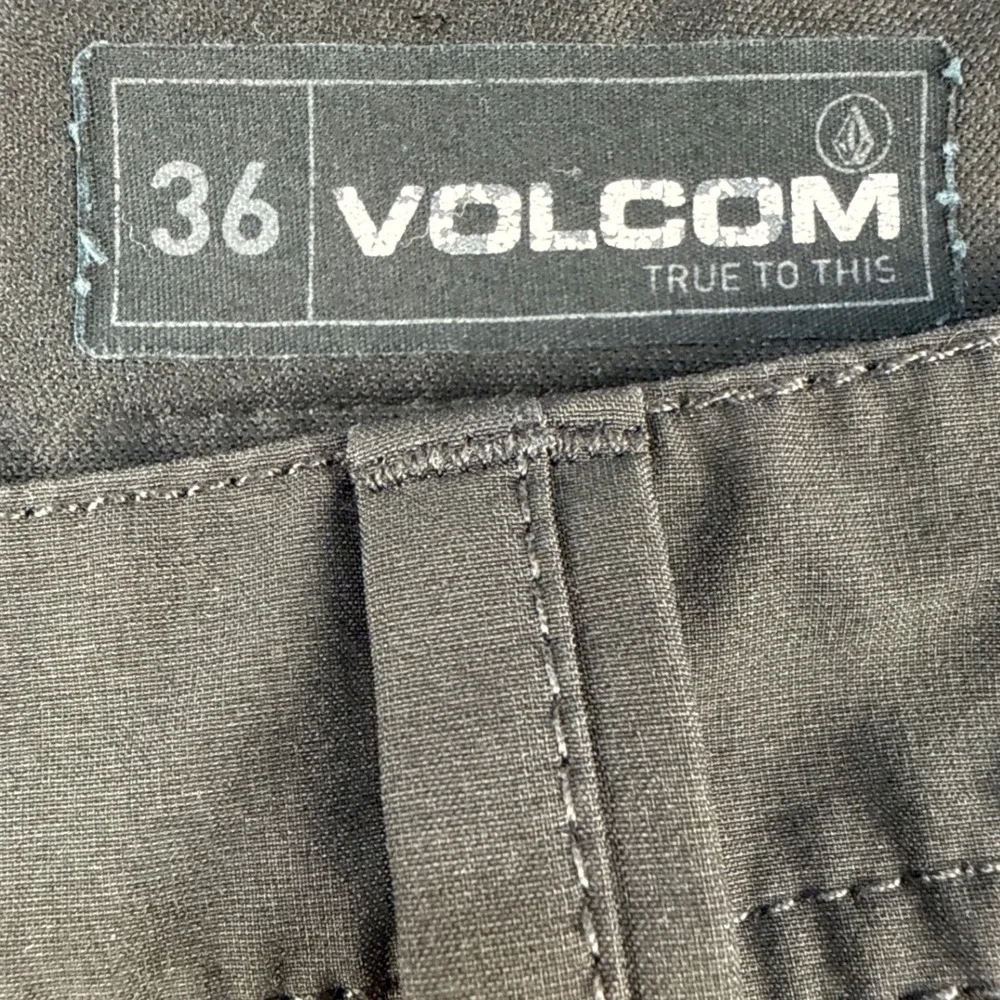Volcom Mens Frickin Modern Stretch Chino Shorts Black Size 36 Skateboard Surf